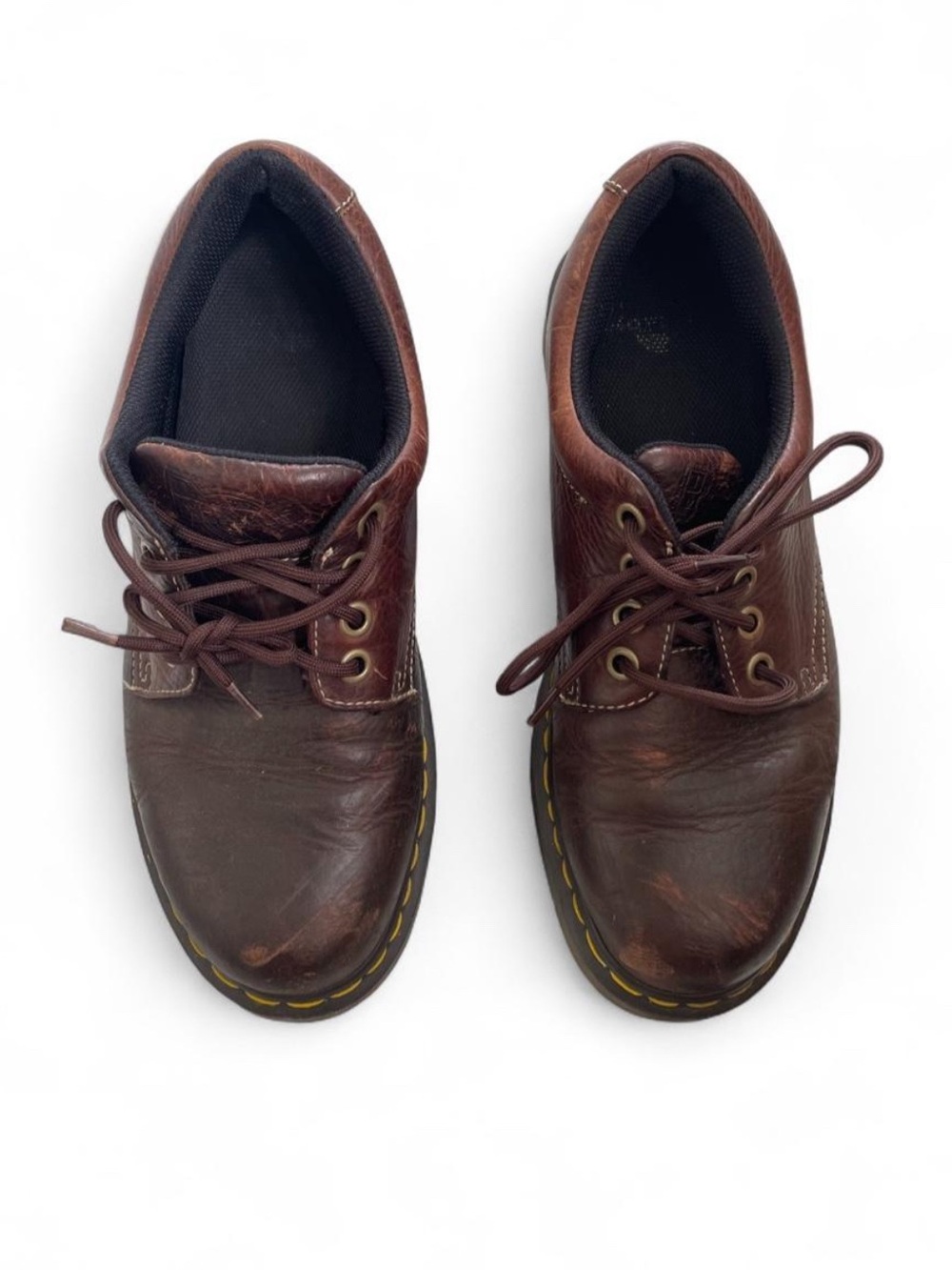Dr. Martens Men's Brown Leather Lace-Up Casual Shoes